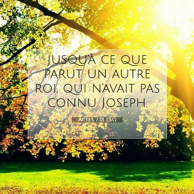 Actes 7:18 Verset biblique expliqué