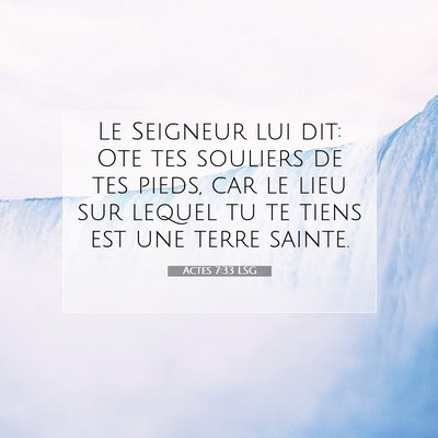 Actes 7:33 Verset biblique expliqué