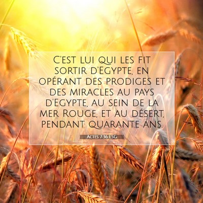 Actes 7:36 Verset biblique expliqué