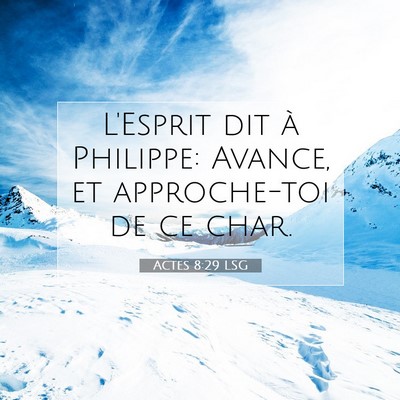 Actes 8:29 Verset biblique expliqué