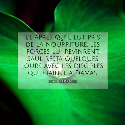 Actes 9:19 LSG Image du verset biblique