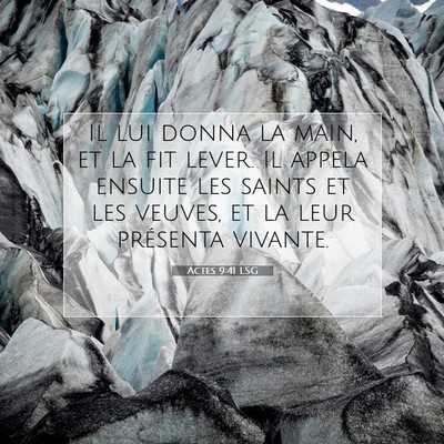 Actes 9:41 LSG Image du verset biblique