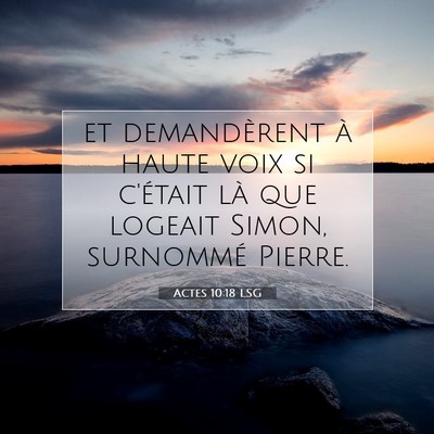 Actes 10:18 Verset biblique expliqué