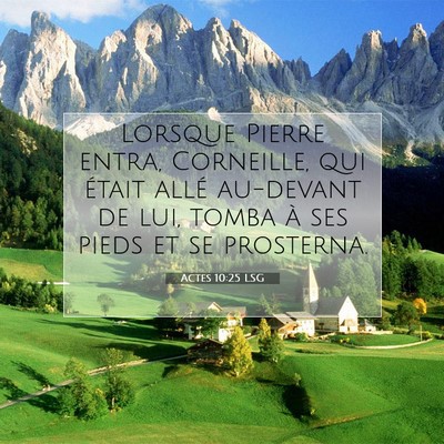 Actes 10:25 Verset biblique expliqué