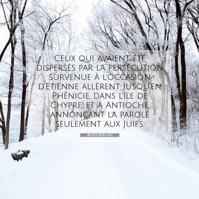 Actes 11:19 Verset biblique expliqué