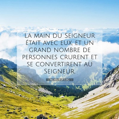 Actes 11:21 LSG Image du verset biblique