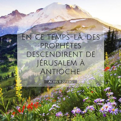 Actes 11:27 Verset biblique expliqué