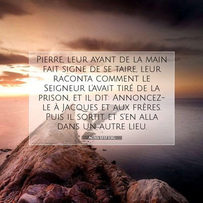 Actes 12:17 Verset biblique expliqué