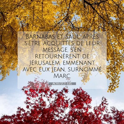 Actes 12:25 LSG Image du verset biblique