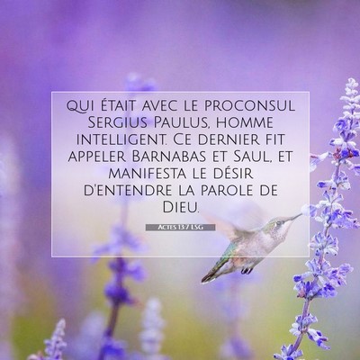 Actes 13:7 Verset biblique expliqué