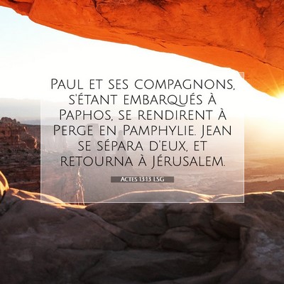 Actes 13:13 Verset biblique expliqué