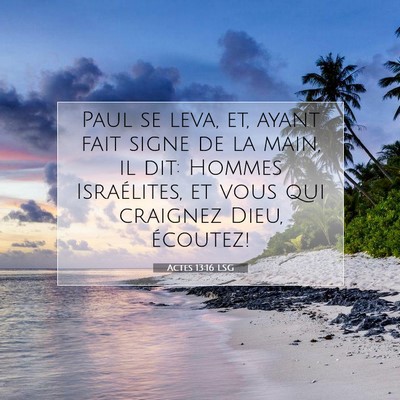 Actes 13:16 Verset biblique expliqué