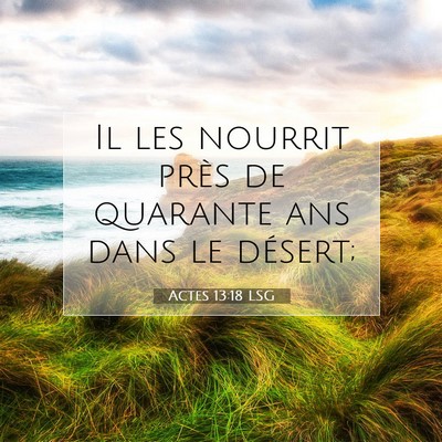 Actes 13:18 LSG Image du verset biblique