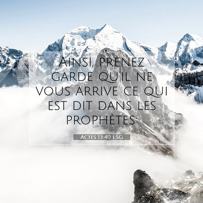 Actes 13:40 Verset biblique expliqué