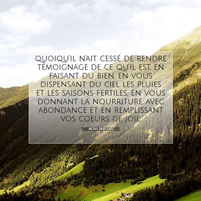 Actes 14:17 LSG Image du verset biblique