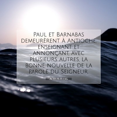 Actes 15:35 LSG Image du verset biblique