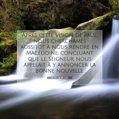 Actes 16:10 LSG Image du verset biblique