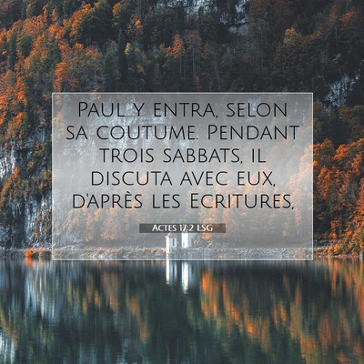 Actes 17:2 LSG Image du verset biblique