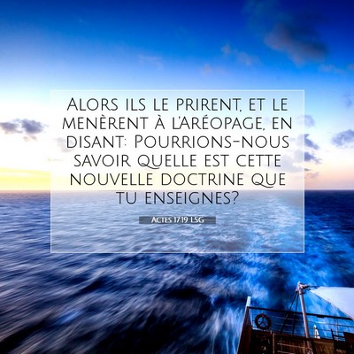 Actes 17:19 Verset biblique expliqué