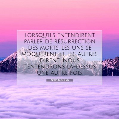 Actes 17:32 LSG Image du verset biblique