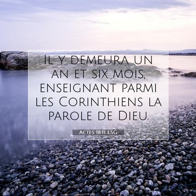 Actes 18:11 Verset biblique expliqué