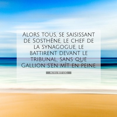 Actes 18:17 LSG Image du verset biblique