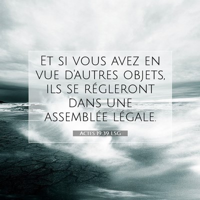 Actes 19:39 Verset biblique expliqué