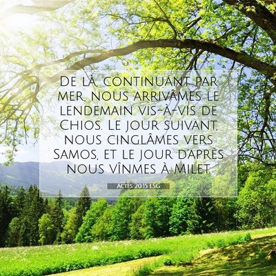 Actes 20:15 Verset biblique expliqué