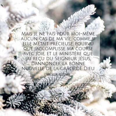 Actes 20:24 Verset biblique expliqué