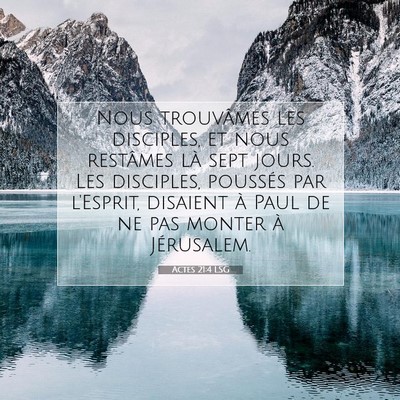 Actes 21:4 LSG Image du verset biblique