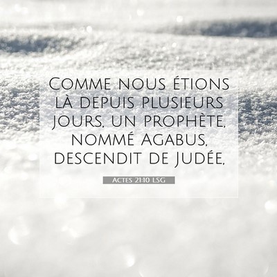 Actes 21:10 Verset biblique expliqué