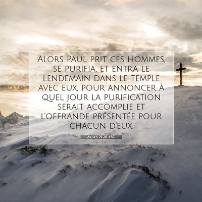 Actes 21:26 Verset biblique expliqué