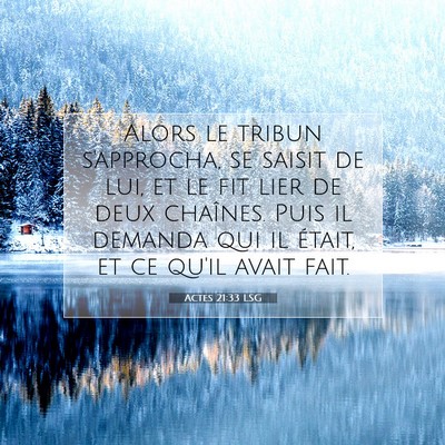 Actes 21:33 LSG Image du verset biblique