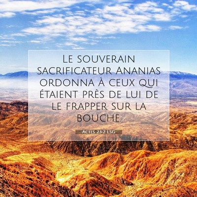 Actes 23:2 Verset biblique expliqué