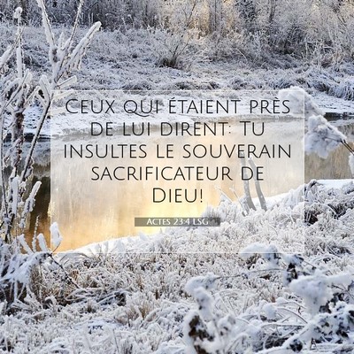 Actes 23:4 Verset biblique expliqué