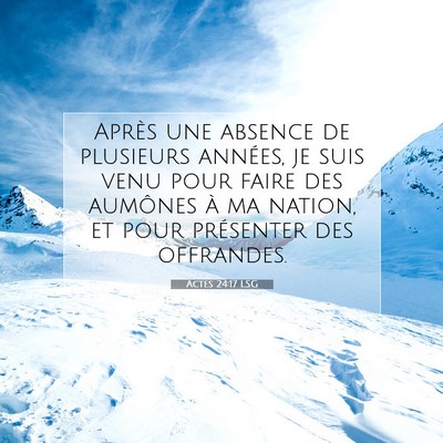 Actes 24:17 Verset biblique expliqué