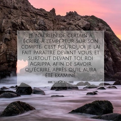 Actes 25:26 Verset biblique expliqué