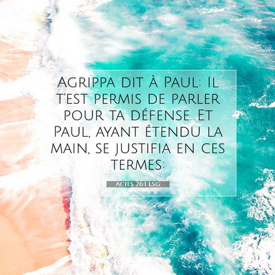 Actes 26:1 LSG Image du verset biblique