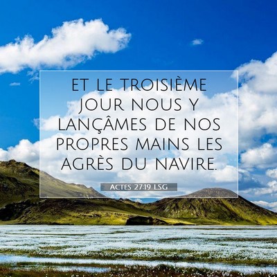 Actes 27:19 LSG Image du verset biblique