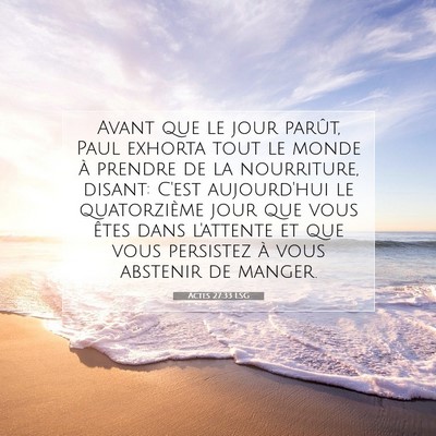 Actes 27:33 Verset biblique expliqué