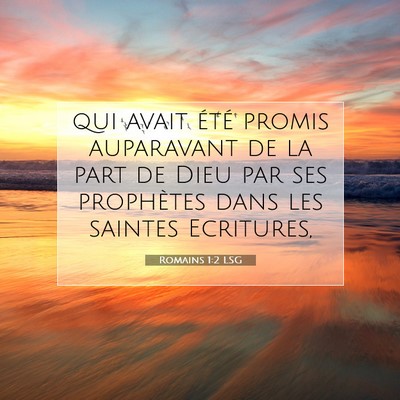 Romains 1:2 LSG Image du verset biblique