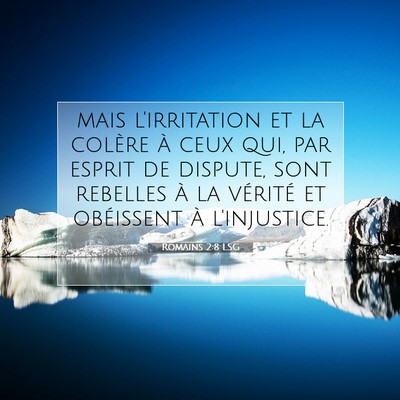 Romains 2:8 LSG Image du verset biblique