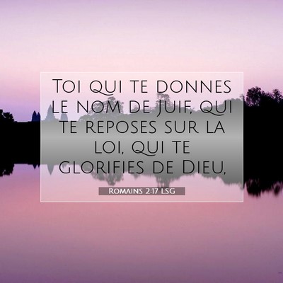 Romains 2:17 Verset biblique expliqué