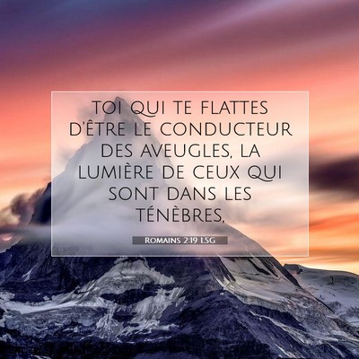 Romains 2:19 LSG Image du verset biblique