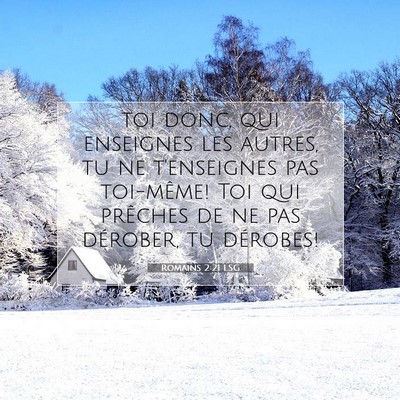 Romains 2:21 Verset biblique expliqué