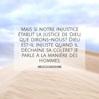 Romains 3:5 LSG Image du verset biblique