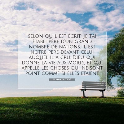 Romains 4:17 LSG Image du verset biblique