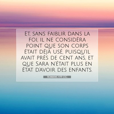 Romains 4:19 LSG Image du verset biblique