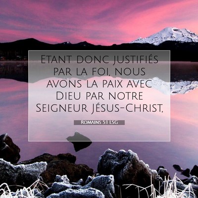 Romains 5:1 LSG Image du verset biblique