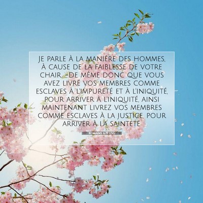 Romains 6:19 Verset biblique expliqué